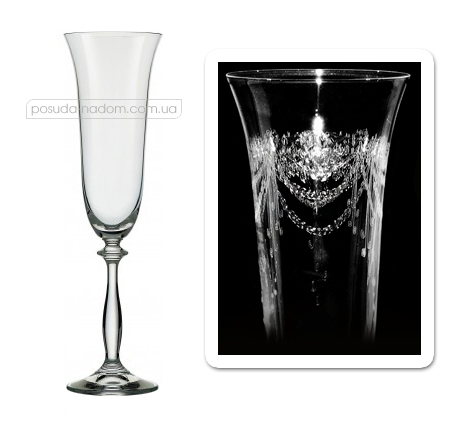 Набір бокалів для шампанського Bohemia 40600-285101-190 Angela 190 мл