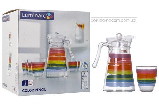 Комплект для напитков Luminarc N0792 NEO COLOR PENCIL 1.3 л