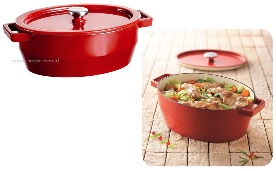 Гусятница чугунная Pyrex SC5AC29 Slow Cook red 3.8 л