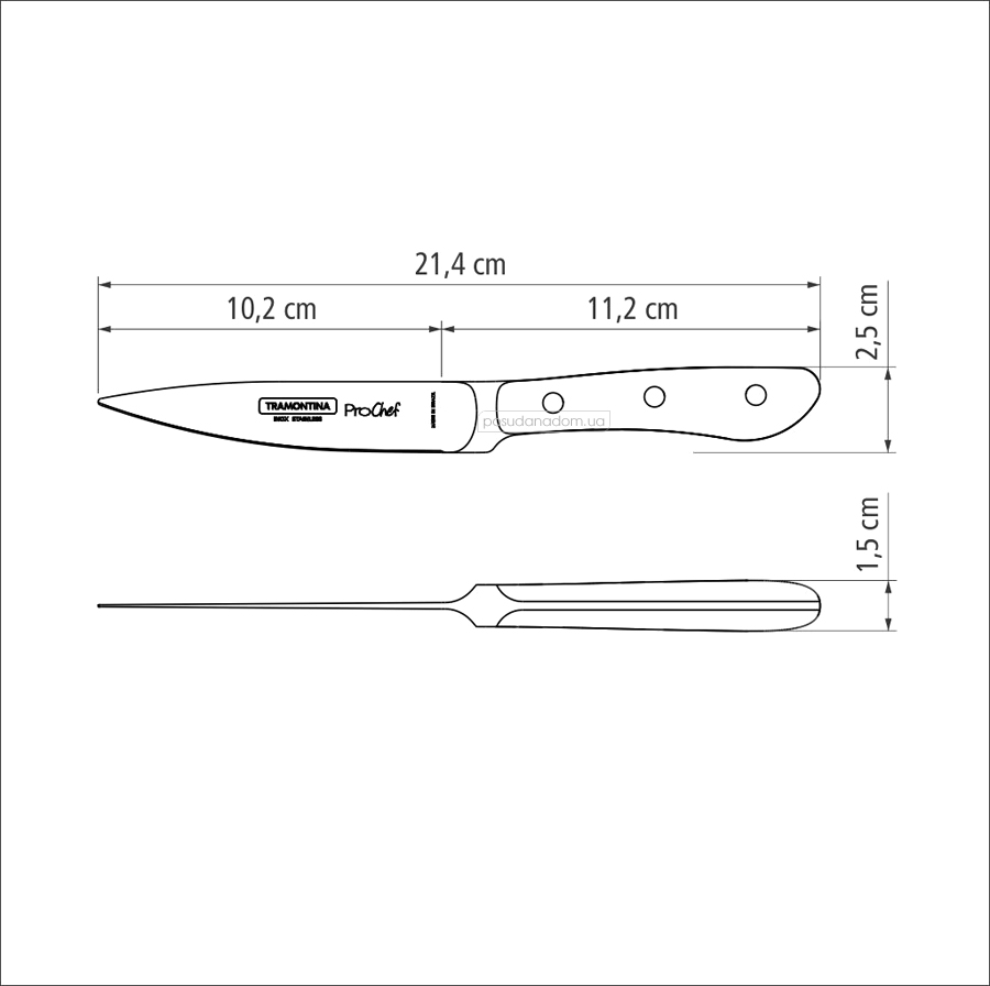 Нож для овощей Tramontina 24160/004 PROCHEF 10 см, недорого