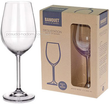 Набор бокалов для вина Banquet 02B4G001350-2GB Degustation 350 мл