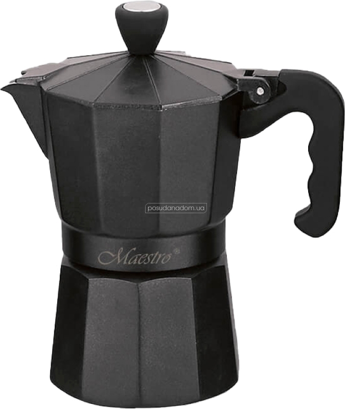 Кавоварка гейзерна Maestro MR-1666-3-BLACK Espresso Moka 1.5 л