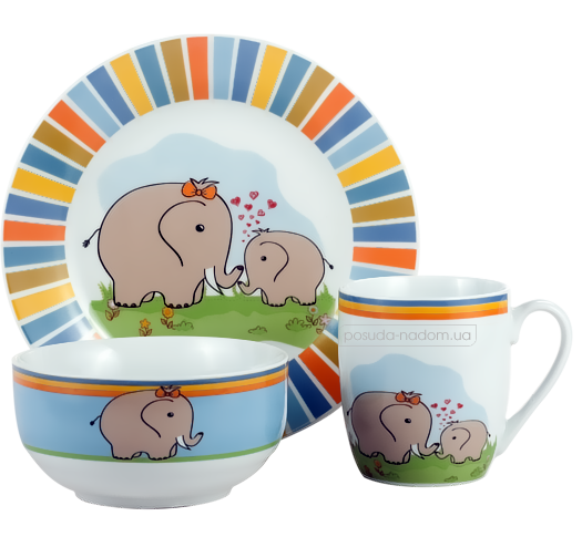 Набір дитячого посуду Limited Edition HYT17174 ELEPHANTS