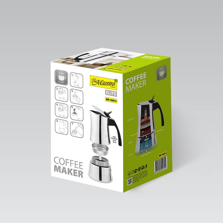 Гейзерная кофеварка Maestro MR-1668-4 0.2 л в ассортименте