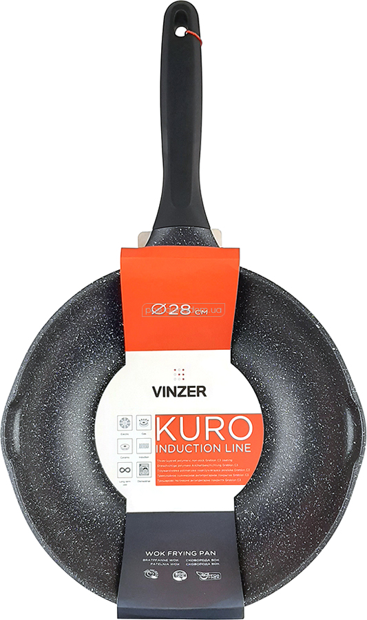 ≡ Сковорода WOK Vinzer 50425 Kuro Induction Line 28 см 🍽️ купить в ...