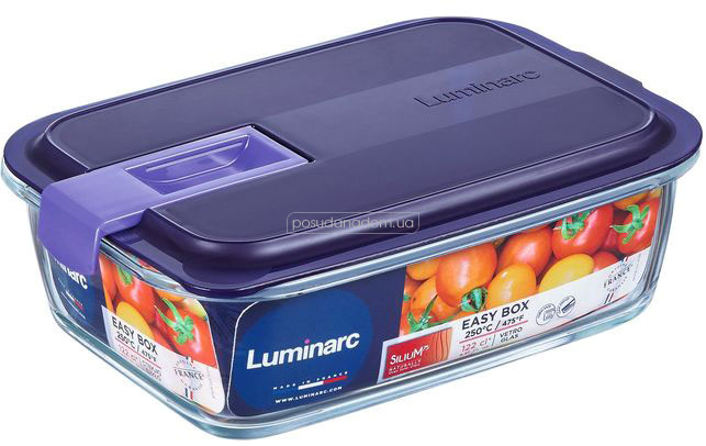 Ємність для зберігання та запікання прямокутна Luminarc P7419 Easy Box 1.2 л