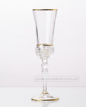 Набор бокалов для шампанского Barvi PN-6738 Aurea Gold LUX 140 мл