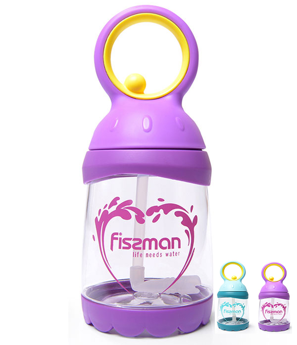 Пляшка для води із соломинкою Fissman 6855
