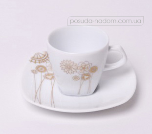 Чашка кавова з блюдцем DPL PN-16368 Lorna Beige 70 мл