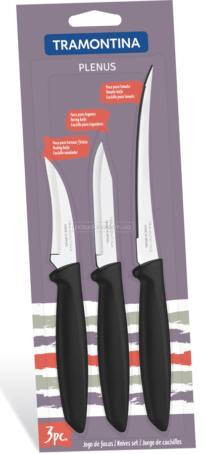 Набір ножів Tramontina 23498/012 PLENUS black