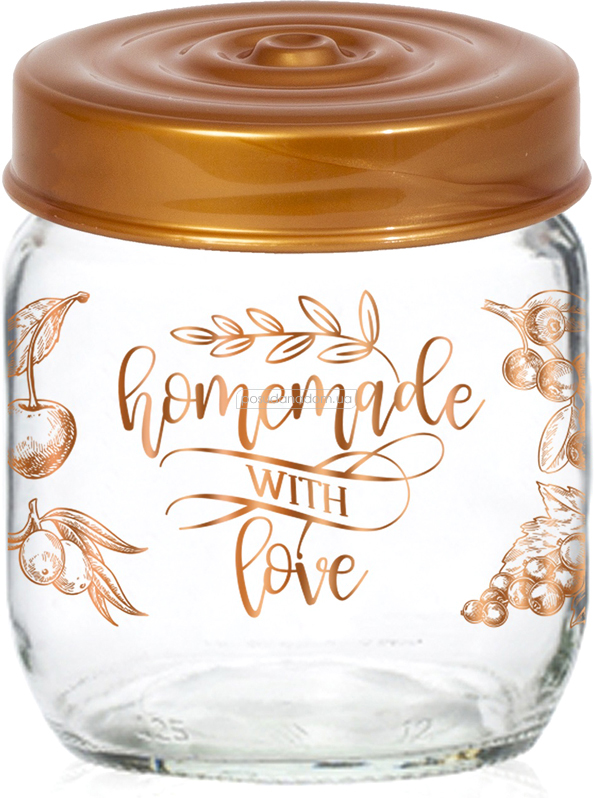 Банка Herevin 171341-072 Decorated Jam Jar-Homemade With Love 0.42 л