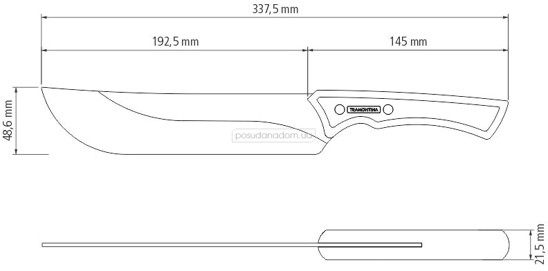 Нож для мяса Tramontina 22843/108 Churrasco Black 20.3 см, недорого