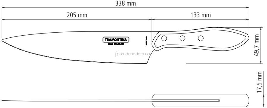 Нож для мяса Tramontina 21189/178 POLYWOOD 20.3 см, недорого