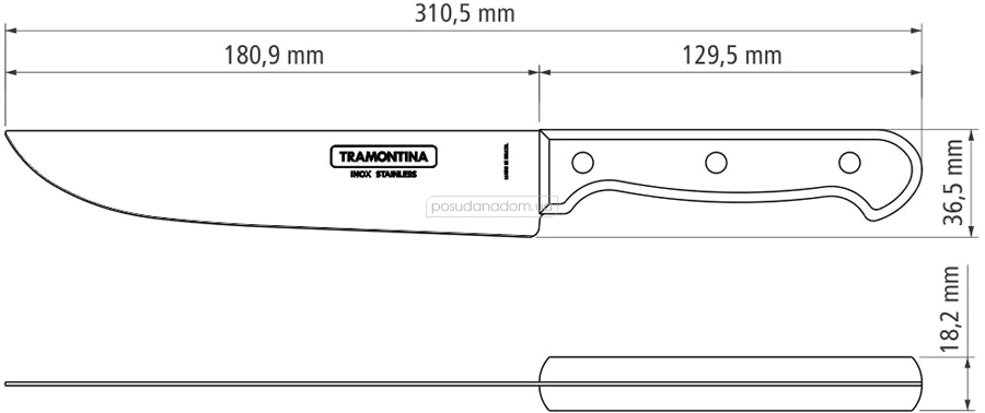 Нож поварской Tramontina 21138/177 POLYWOOD 18 см, недорого