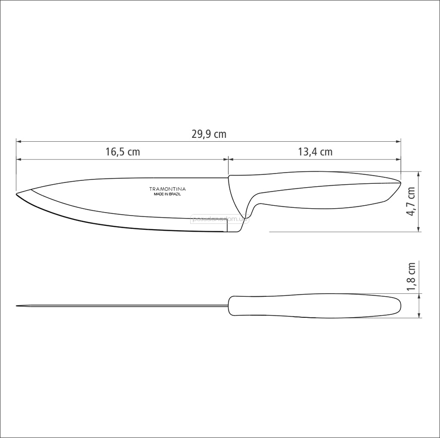 Нож поварской Tramontina 23426/137 PLENUS 17.8 см, каталог