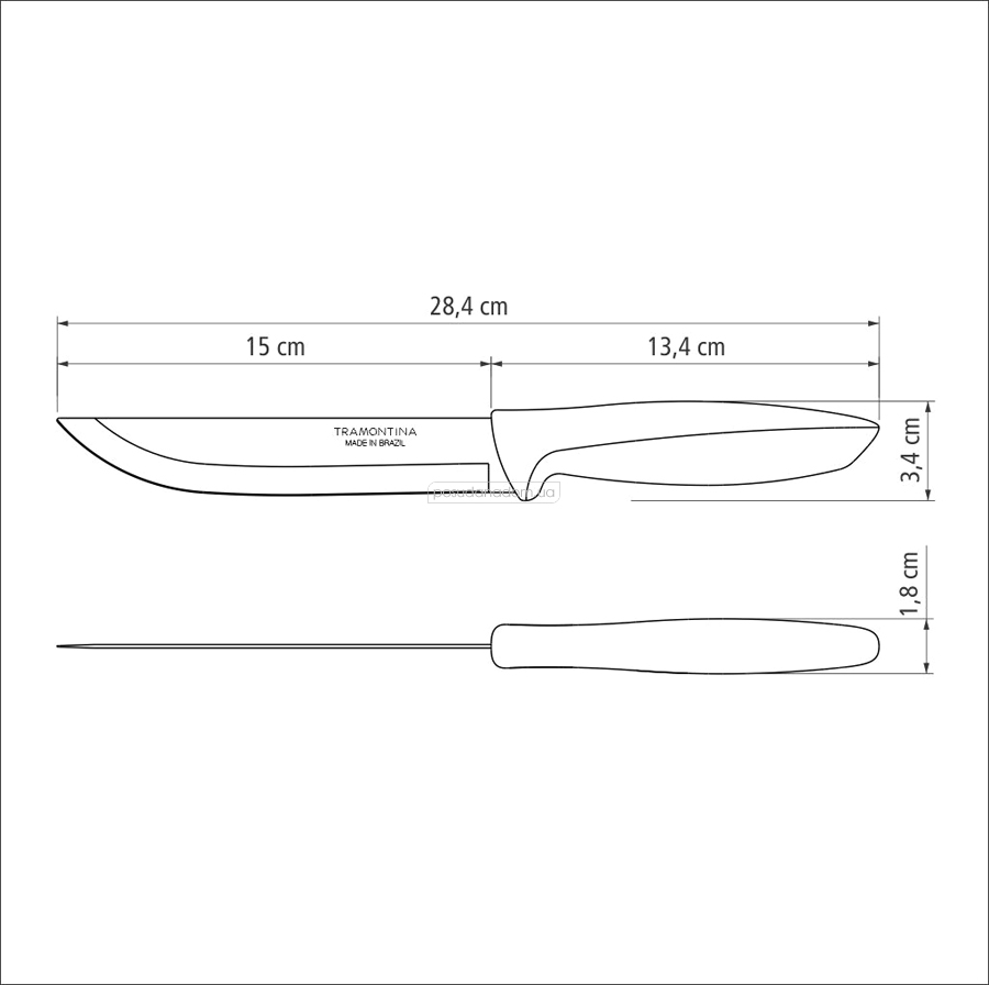 Нож для мяса Tramontina 23423/136 PLENUS 15.2 см, недорого