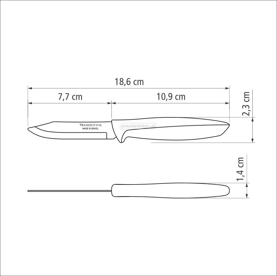 Нож для овощей Tramontina 23420/133 PLENUS 7.5 см, недорого