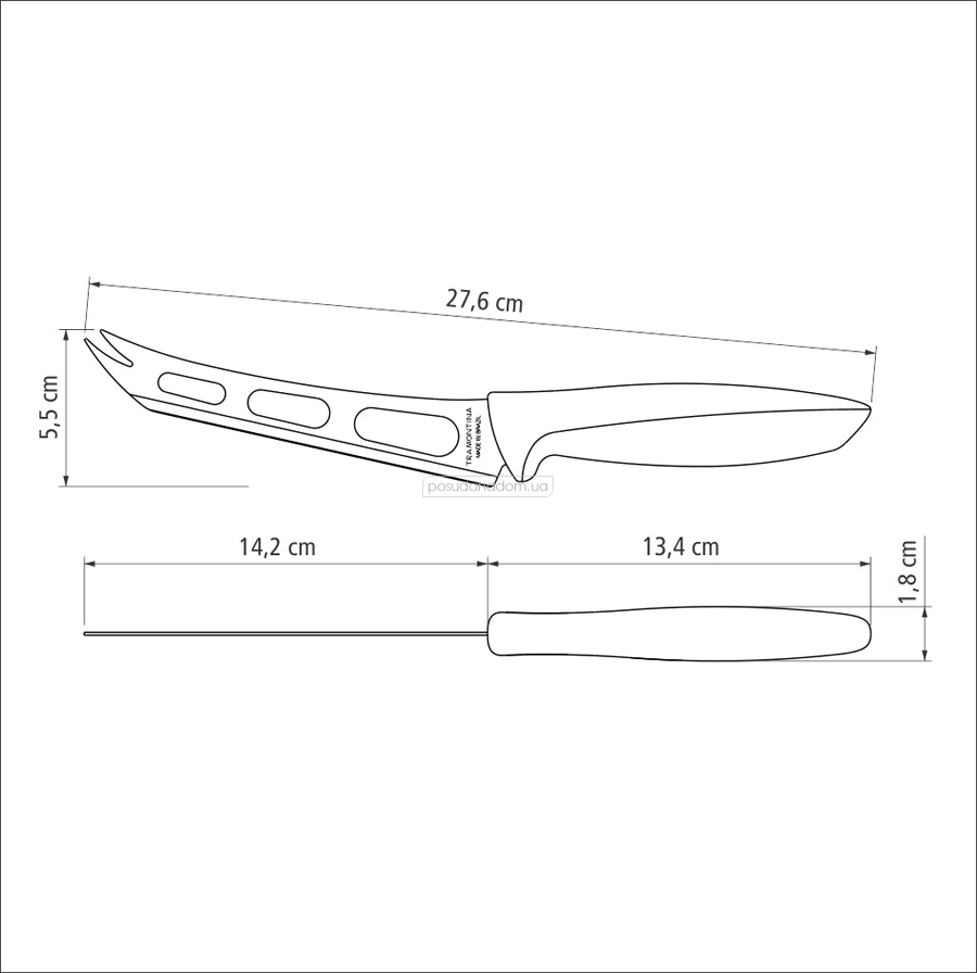 Нож для сыра Tramontina 23429/136 PLENUS 15.2 см, недорого