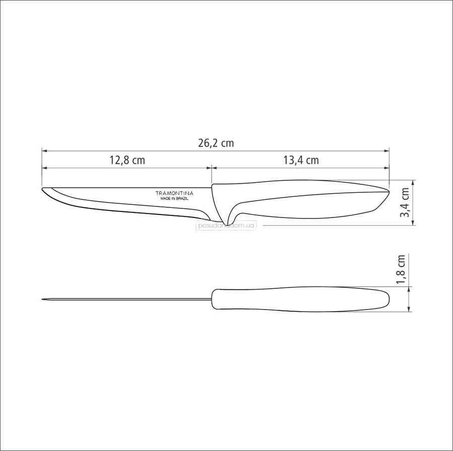 Нож обвалочный Tramontina 23425/135 PLENUS 12.7 см, недорого