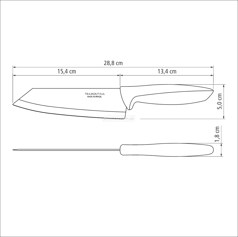 Нож поварской Tramontina 23443/136 PLENUS 15.2 см, недорого