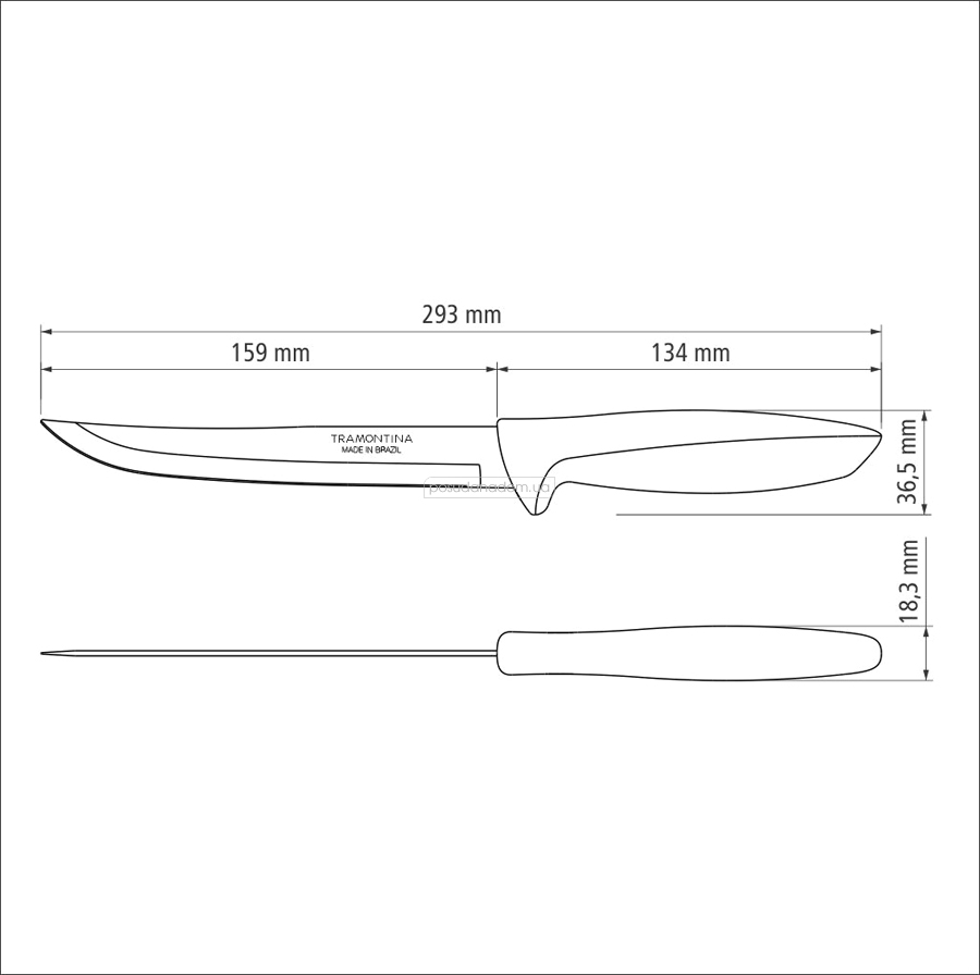 Набор ножей для нарезки Tramontina 23441/036 PLENUS 15.2 см, недорого