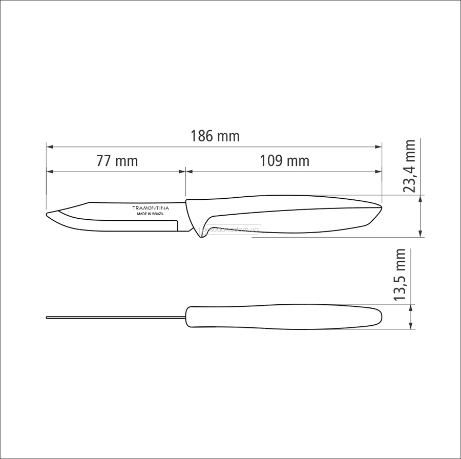 Нож для овощей Tramontina 23420/033 PLENUS 7.5 см, недорого