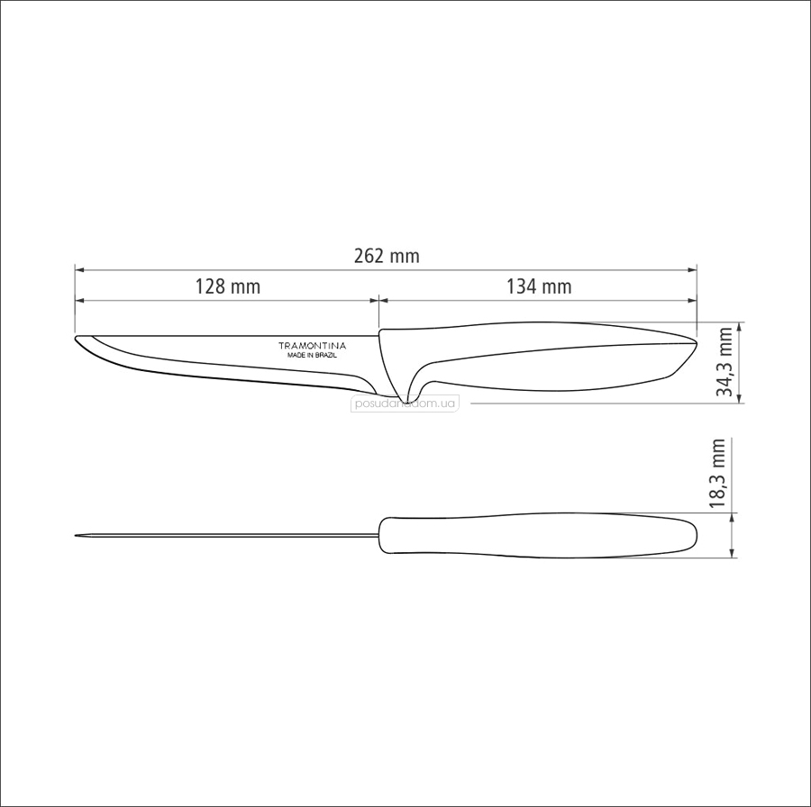 Набір ножів обвалочних Tramontina 23425/035 PLENUS 12.7 см, недорого