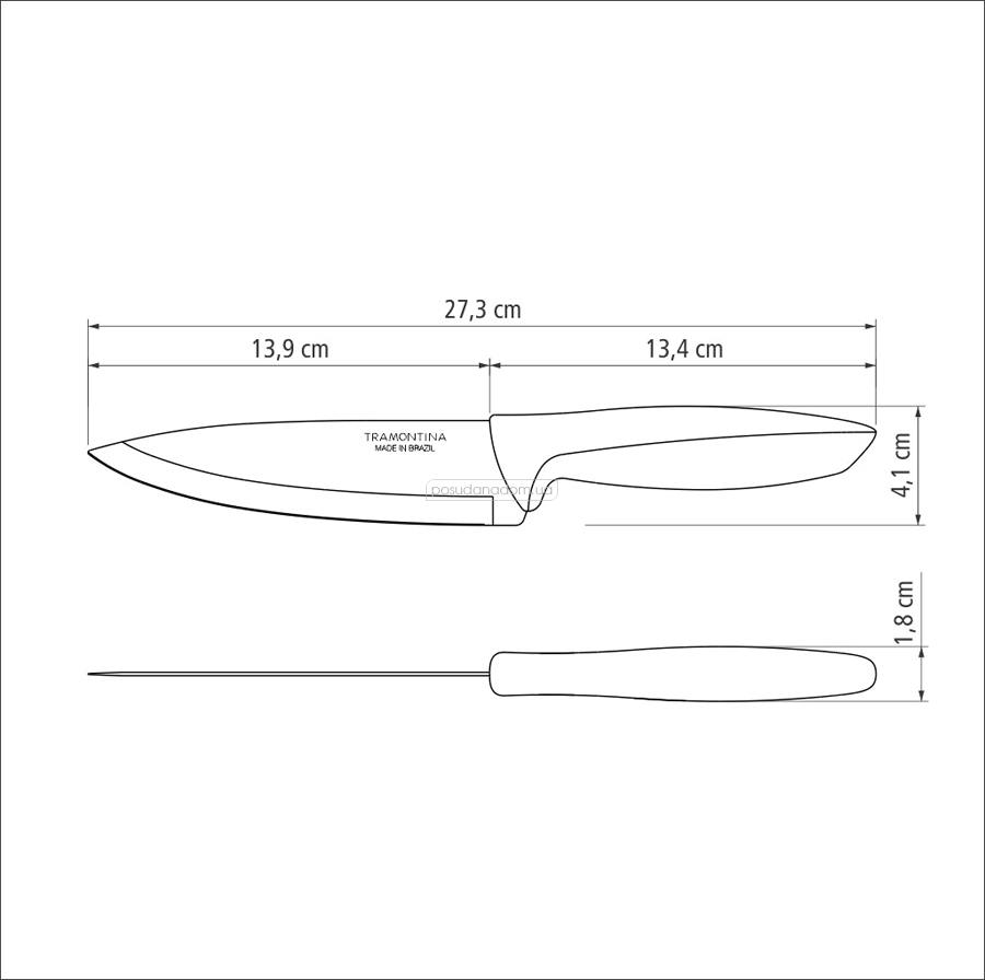Нож поварской Tramontina 23426/136 PLENUS 15.2 см, недорого