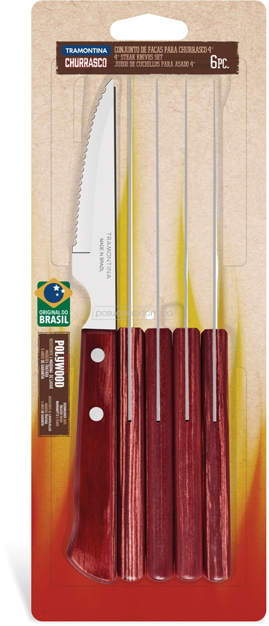 Набір ножів для стейку (червоне дерево) Tramontina 21109/674 POLYWOOD 10 см, каталог