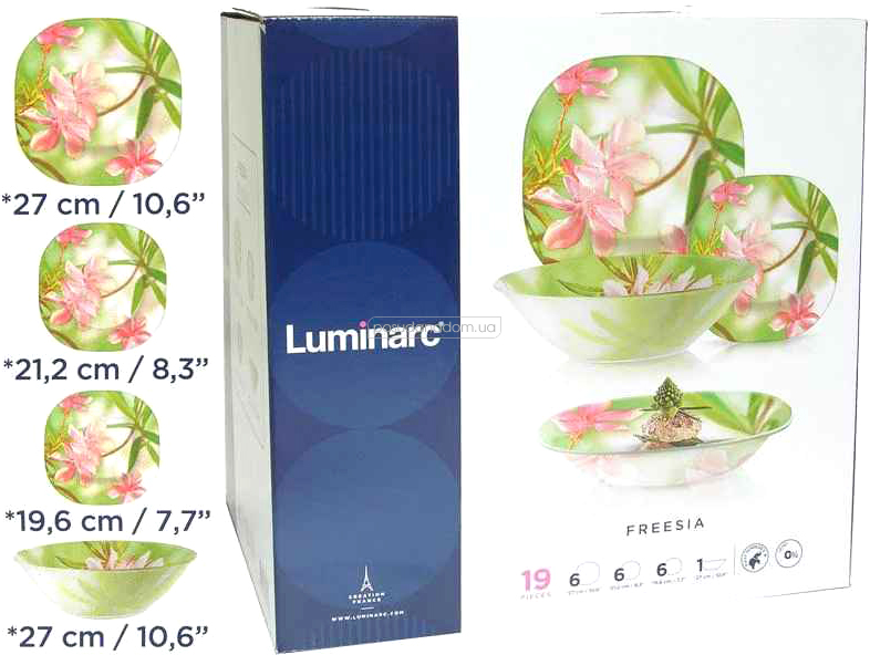 ≡ Сервиз столовый Luminarc P9420 Freesia 19 пред. 🍽️ купить в Киеве, по ...