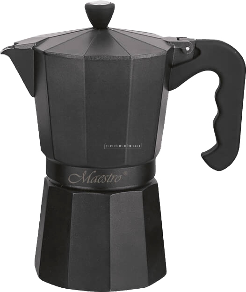 Гейзерна кавоварка Еспресо Мока Maestro 1666-6-BLACK-MR 0.3 л