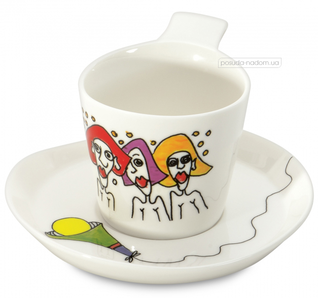 Набор чашек для кофе с блюдцами BergHOFF 3705006 Eclipse 180 мл