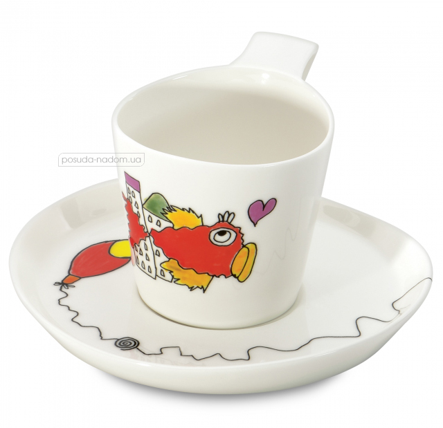 Набір чашок для чаю з блюдцями BergHOFF 3705007 Eclipse 240 мл