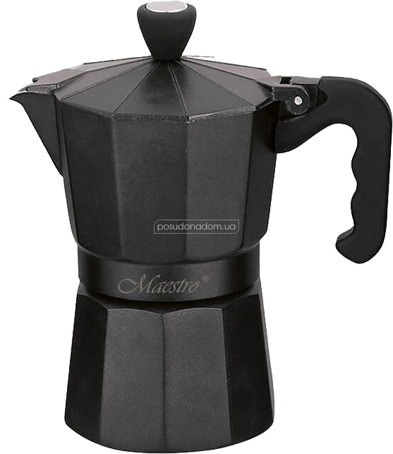 Гейзерна кавоварка Maestro MR1666-3-BLACK Espresso Moka 0.15 л
