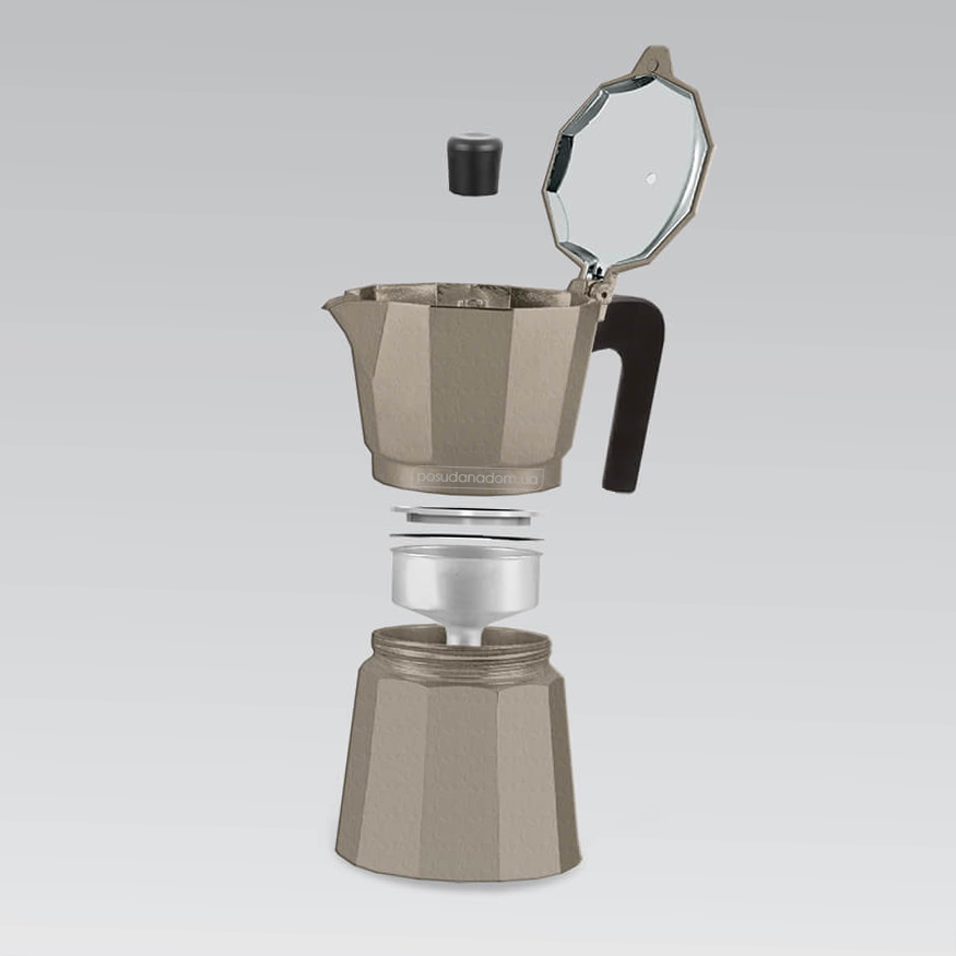 Гейзерна кавоварка Maestro MR1666-3-BROWN Espresso Moka 0.15 л, каталог