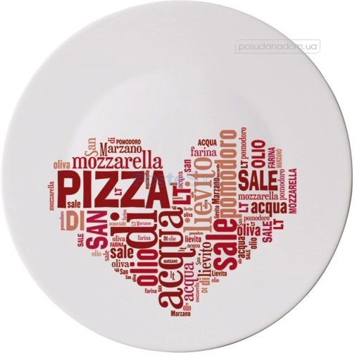 Блюдо для піци Bormioli Rocco 419320F77321753 RONDA "I LOVE PIZZ RED" 33 см