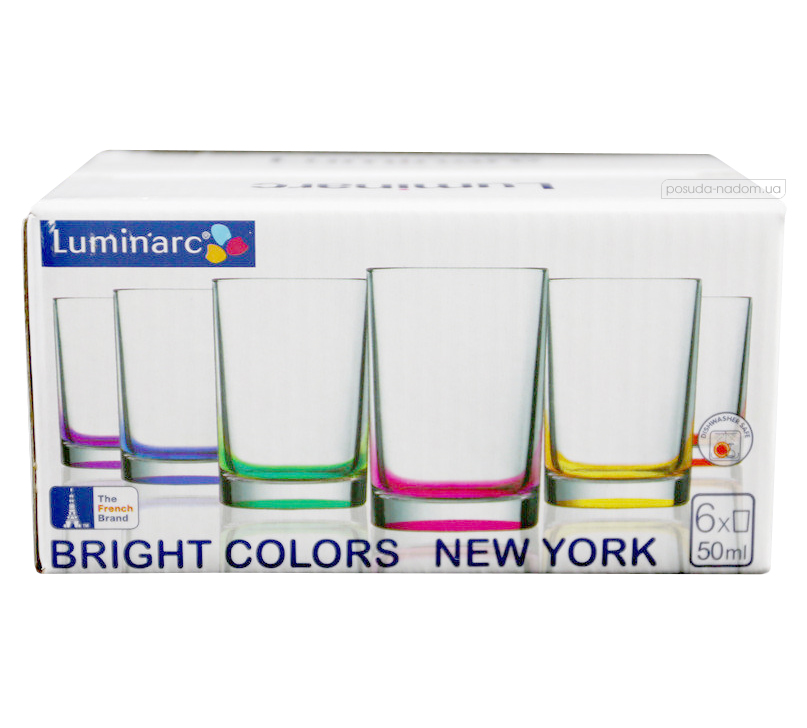 Набір чарок Luminarc J8920 Bright Colors 50 мл