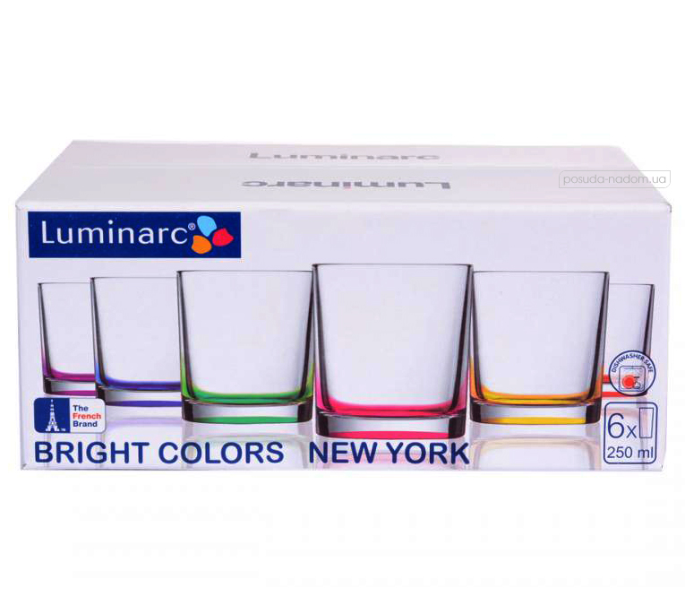Набор стаканов Luminarc J8922 Bright Colors 250 мл