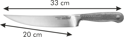 Нож порционный Tescoma 884824 FEELWOOD 20 см, цвет