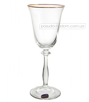 Набір бокалів для вина Bohemia 40600-20733-350 Angela GOLD 350 мл