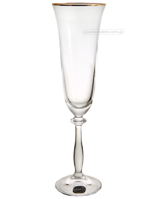 Набор бокалов для шампанского Bohemia 40600-20733-190 Angela GOLD 190 мл