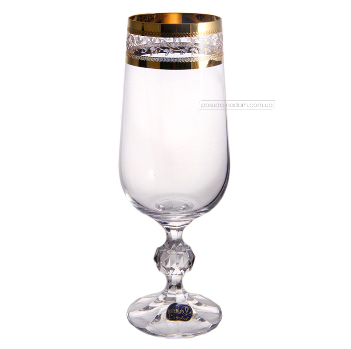 Набір бокалів для пива Bohemia 40149-43081-280 Claudia GOLD 280 мл