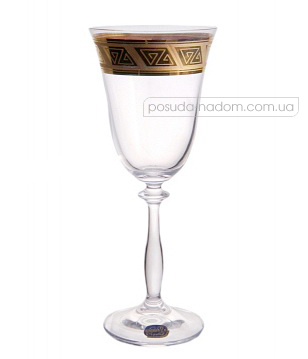 Набір бокалів для вина Bohemia 40600-378804-250 Angela GOLD 250 мл