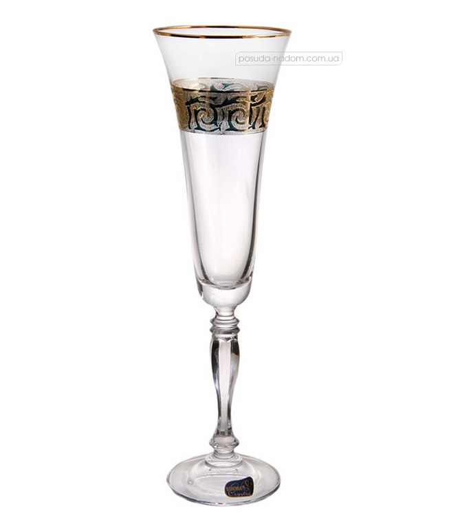 Набір бокалів для шампанського Bohemia 40727-437700 Victoria GOLD 180 мл