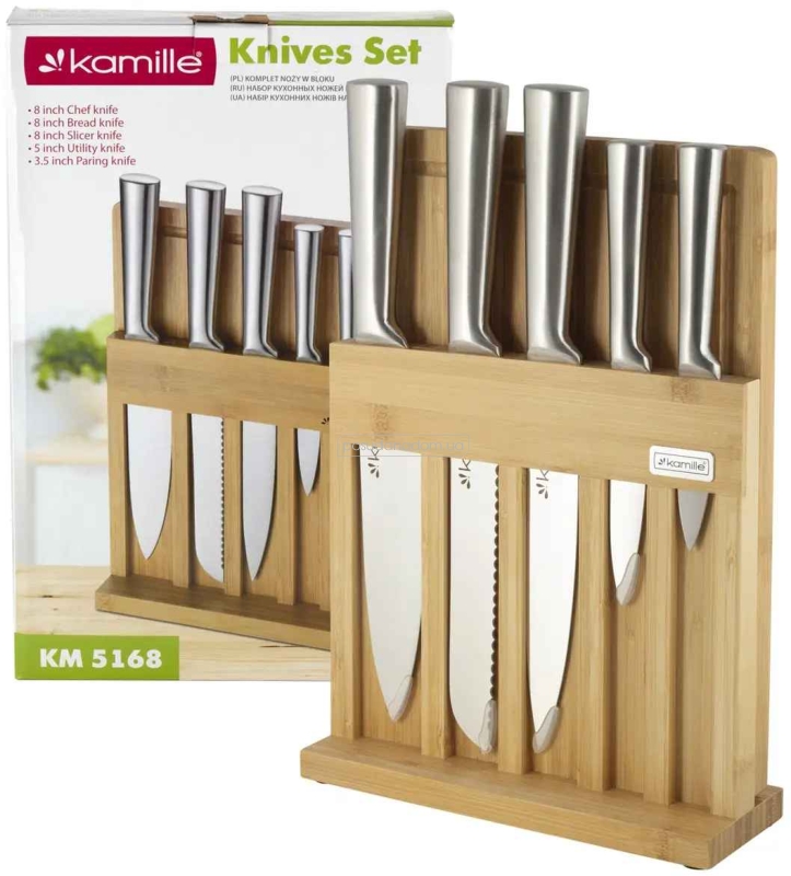 Набір кухонних ножів Kamille 5168, цвет