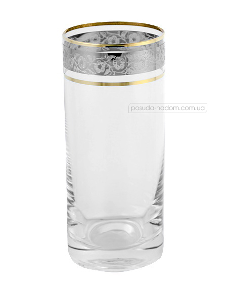 Набір високих склянок Bohemia 25089-43249-300 Barline GOLD 300 мл