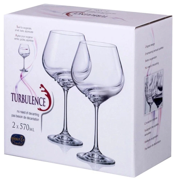 Набір бокалів для вина Bohemia 40774/570 Turbulence 570 мл, цвет
