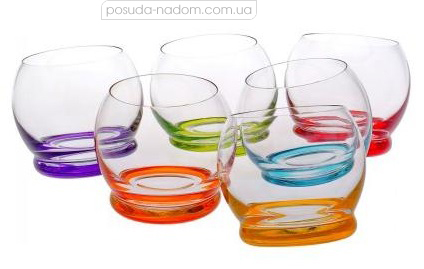 Набір склянок для безалкогольних напоїв Bohemia 25250/390S/D4718 Crazy 390 мл